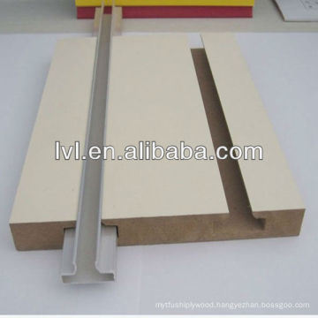 White Melamine Slotted MDF Board With Alu Bar